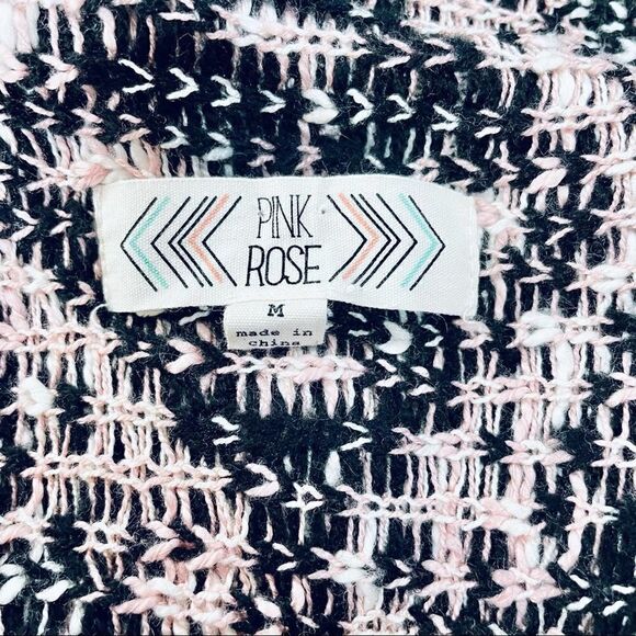 Pink Rose Sleeveless Fringe Cardigan Medium - Picture 8 of 11